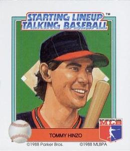 1988 Parker Bros. Starting Lineup Talking Baseball Cleveland Indians #14 Tommy Hinzo Front