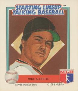 1988 Parker Bros. Starting Lineup Talking Baseball San Francisco Giants #23 Mike Aldrete Front