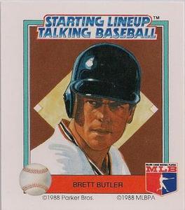 1988 Parker Bros. Starting Lineup Talking Baseball San Francisco Giants #24 Brett Butler Front