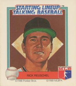 1988 Parker Bros. Starting Lineup Talking Baseball San Francisco Giants #25 Rick Reuschel Front