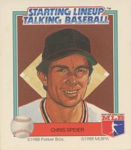 1988 Parker Bros. Starting Lineup Talking Baseball San Francisco Giants #21 Chris Speier Front