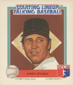1988 Parker Bros. Starting Lineup Talking Baseball San Francisco Giants #20 Harry Spilman Front
