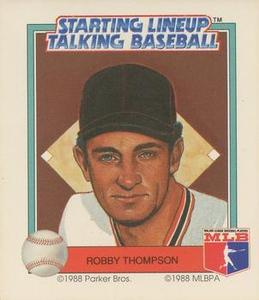 1988 Parker Bros. Starting Lineup Talking Baseball San Francisco Giants #14 Robby Thompson Front