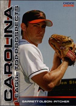 2006 Choice Carolina League Top Prospects #18 Garrett Olson Front
