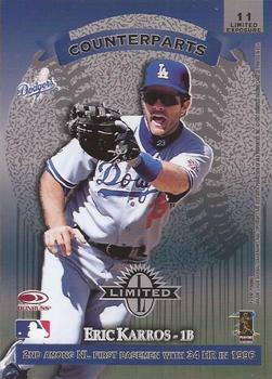 1997 Donruss Limited - Limited Exposure Non-Glossy #11 Jeff Bagwell / Eric Karros Back