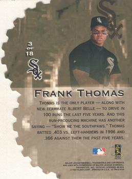 1997 Ultra - Hitting Machines #3 Frank Thomas Back