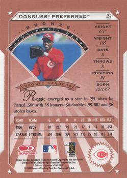 1997 Donruss Preferred - Cut to the Chase #23 Reggie Sanders Back