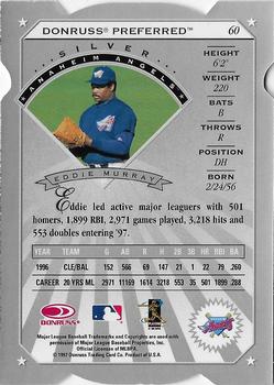 1997 Donruss Preferred - Cut to the Chase #60 Eddie Murray Back