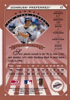 1997 Donruss Preferred - Cut to the Chase #65 Steve Finley Back
