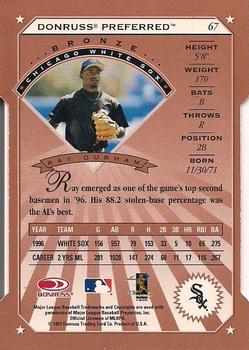 1997 Donruss Preferred - Cut to the Chase #67 Ray Durham Back