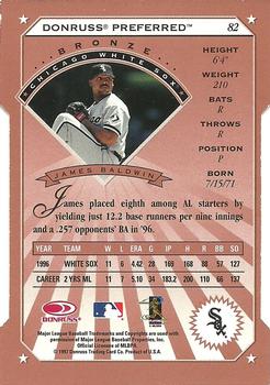 1997 Donruss Preferred - Cut to the Chase #82 James Baldwin Back