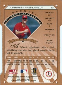 1997 Donruss Preferred - Cut to the Chase #88 Andy Benes Back