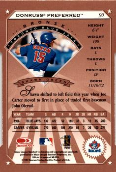 1997 Donruss Preferred - Cut to the Chase #90 Shawn Green Back
