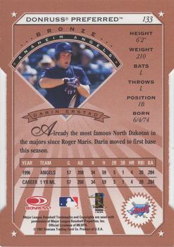 1997 Donruss Preferred - Cut to the Chase #133 Darin Erstad Back