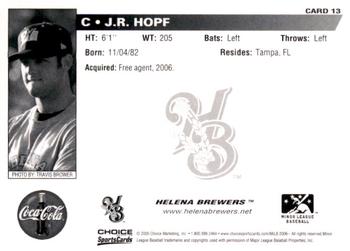 2006 Choice Helena Brewers #13 J.R. Hopf Back