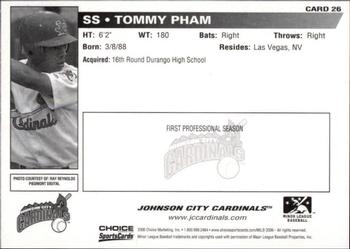 2006 Choice Johnson City Cardinals #26 Tommy Pham Back