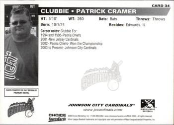 2006 Choice Johnson City Cardinals #34 Patrick Cramer Back