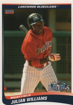 2006 Choice Lakewood BlueClaws #23 Julian Williams Front