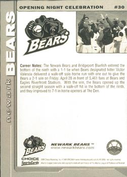 2006 Choice Newark Bears #30 Team Card Back