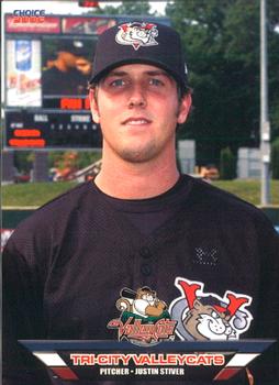 2006 Choice Tri-City ValleyCats #28 Justin Stiver Front