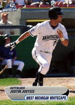 2006 Choice West Michigan Whitecaps #11 Justin Justice Front
