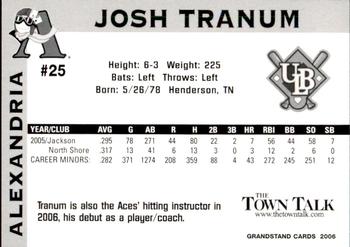 2006 Grandstand Alexandria Aces #5 Josh Tranum Back
