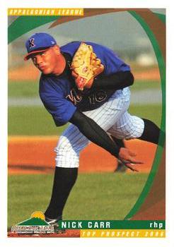 2006 Grandstand Appalachian League Top Prospects #NNO Nick Carr Front