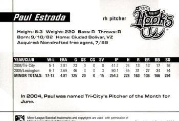 2006 Grandstand Corpus Christi Hooks #11 Paul Estrada Back