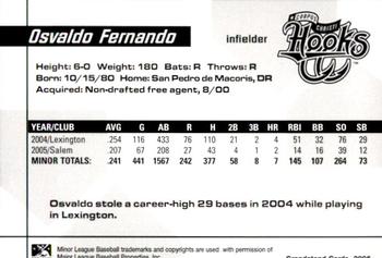 2006 Grandstand Corpus Christi Hooks #18 Osvaldo Fernando Back