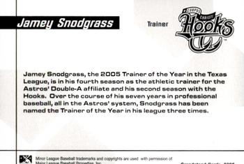 2006 Grandstand Corpus Christi Hooks #29 Jamey Snodgrass Back