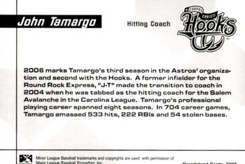 2006 Grandstand Corpus Christi Hooks #30 John Tamargo Back