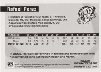 2006 Grandstand Eastern League Top Prospects #NNO Rafael Perez Back
