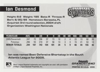 2006 Grandstand Eastern League Top Prospects #NNO Ian Desmond Back