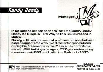 2006 Grandstand Fort Wayne Wizards #2 Randy Ready Back