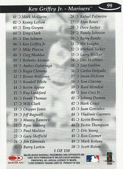 1997 Donruss Signature Series - Platinum Press Proofs #99 Ken Griffey Jr. Back