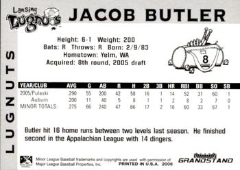2006 Grandstand Lansing Lugnuts #NNO Jacob Butler Back