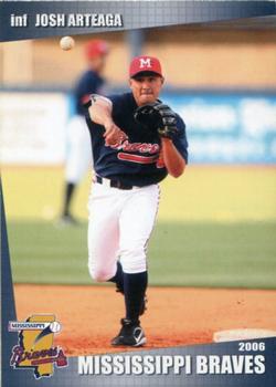 2006 Grandstand Mississippi Braves #4 Josh Arteaga Front