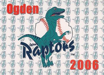 2006 Grandstand Ogden Raptors #NNO Title Card / Checklist Front