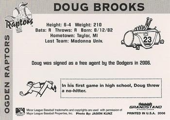 2006 Grandstand Ogden Raptors #NNO Doug Brooks Back