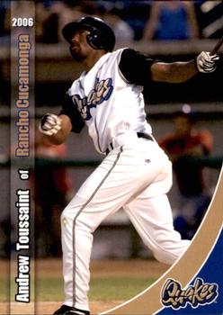 2006 Grandstand Rancho Cucamonga Quakes #2 Andrew Toussaint Front