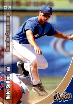 2006 Grandstand Rancho Cucamonga Quakes #12 Nate Sutton Front