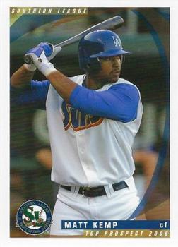 2006 Grandstand Southern League Top Prospects #NNO Matt Kemp Front