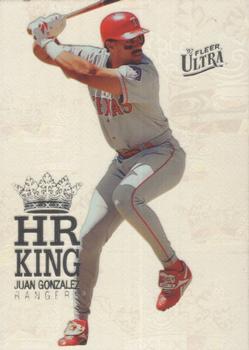 1997 Ultra - HR Kings (Home Run Kings) #3 Juan Gonzalez Front
