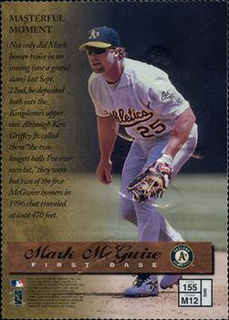 1997 Finest - Embossed #155 Mark McGwire Back