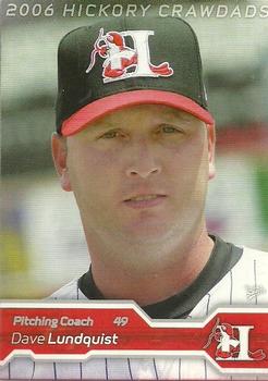 2006 MultiAd Hickory Crawdads #2b Dave Lundquist Front
