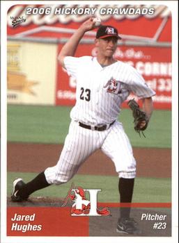2006 MultiAd Hickory Crawdads #13a Jared Hughes Front