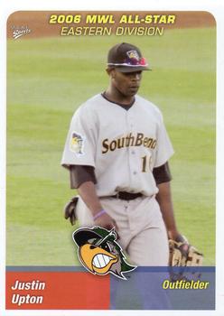 2006 MultiAd Midwest League All-Stars Eastern Division #1 Justin Upton Front
