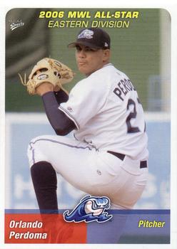 2006 MultiAd Midwest League All-Stars Eastern Division #4 Orlando Perdomo Front