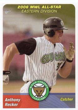 2006 MultiAd Midwest League All-Stars Eastern Division #18 Anthony Recker Front