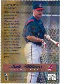 1997 Finest - Embossed Refractor #336 Matt Williams Back